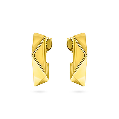Angular Origami Fold Hoop Earring