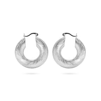 Twisted Rope Spiral Hoop Earring image