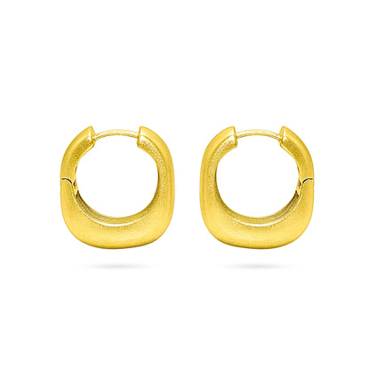 Chunky Huggie Band Hoop Earring