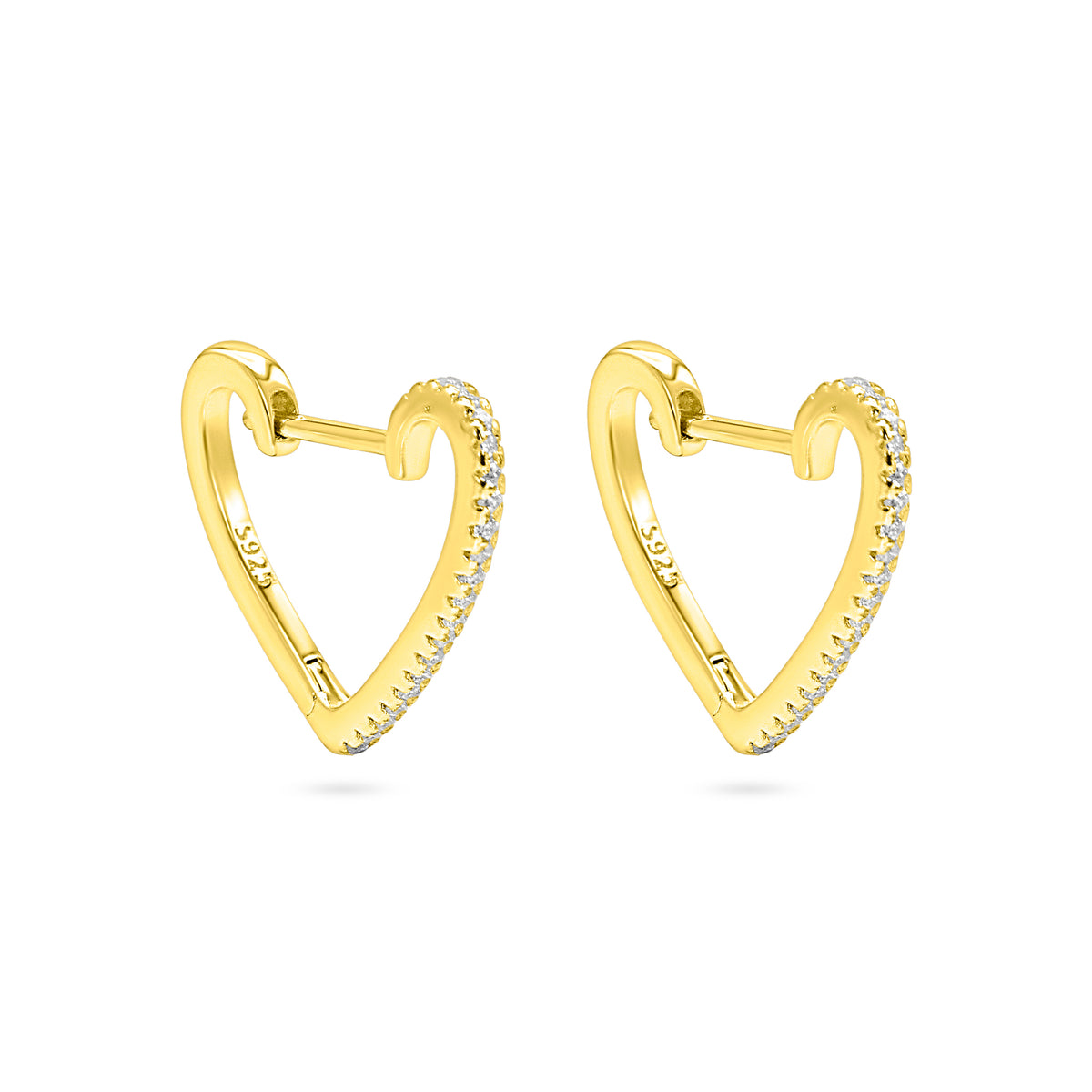 Open Heart Outline Hoop Earring
