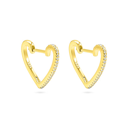 Open Heart Outline Hoop Earring