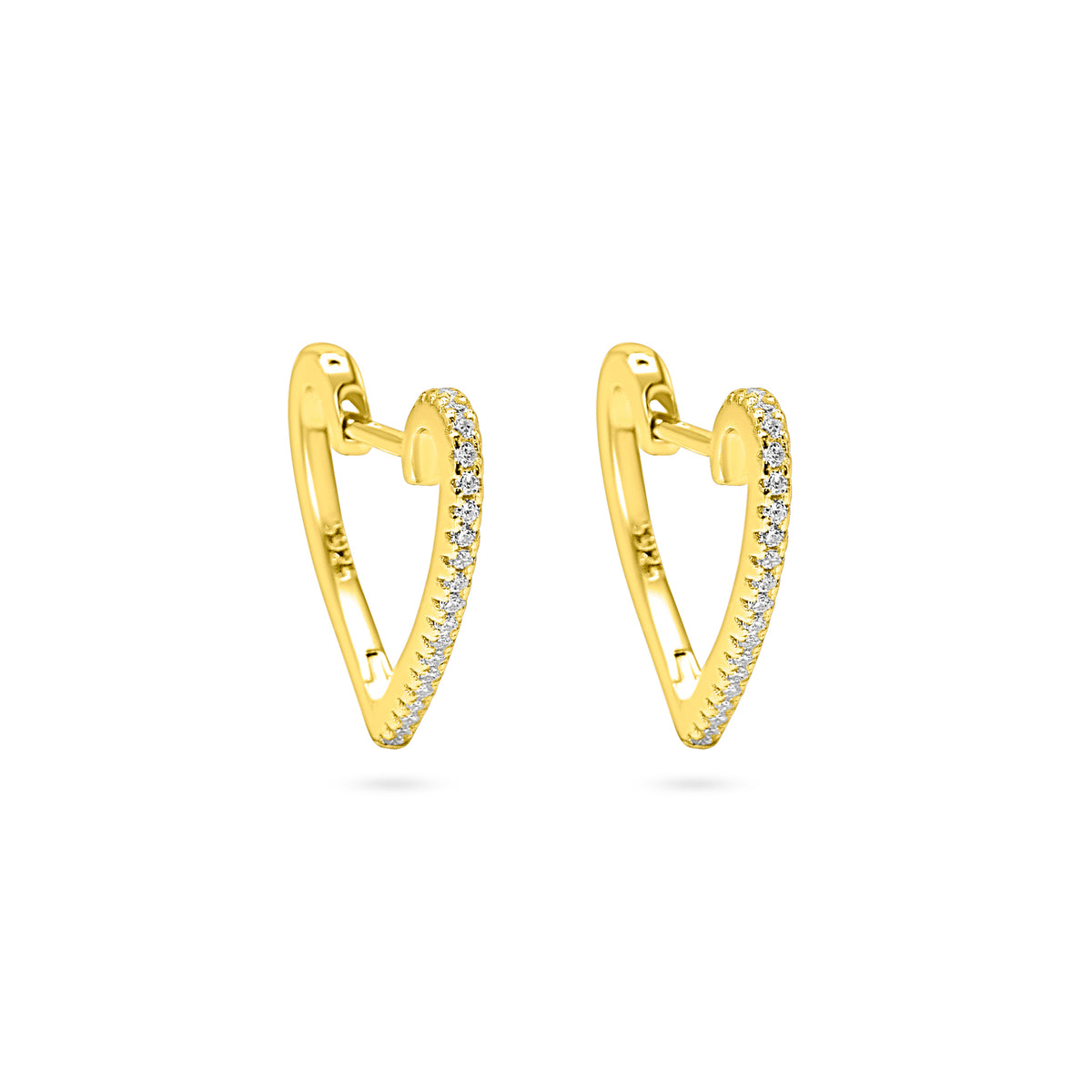 Open Heart Outline Hoop Earring