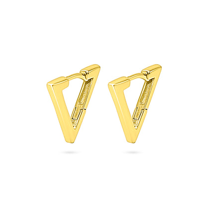 Angular Triangle Hoop Earring