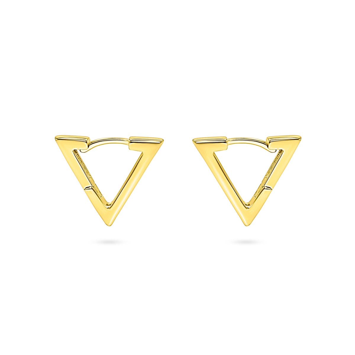 Angular Triangle Hoop Earring