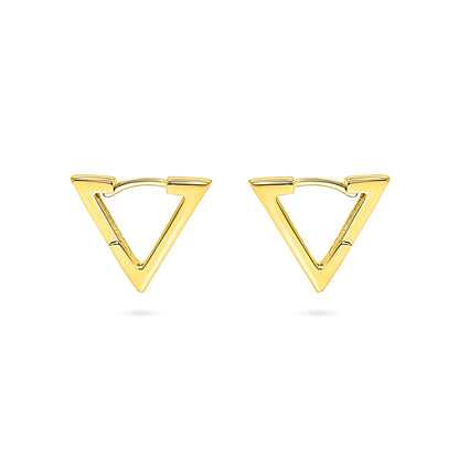 Angular Triangle Hoop Earring