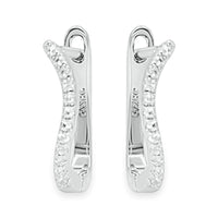Wavy Pavé Line Hoop Earring image