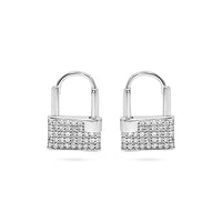 Padlock Charm Hoop Earring image