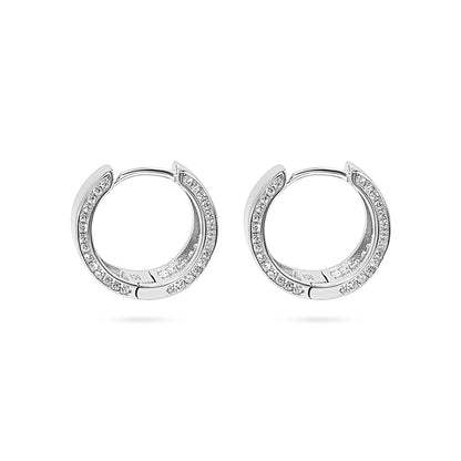 Pavé Row Band Hoop Earring