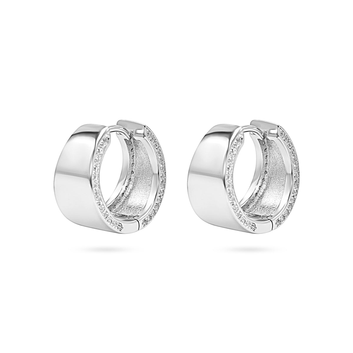 Pavé Row Band Hoop Earring