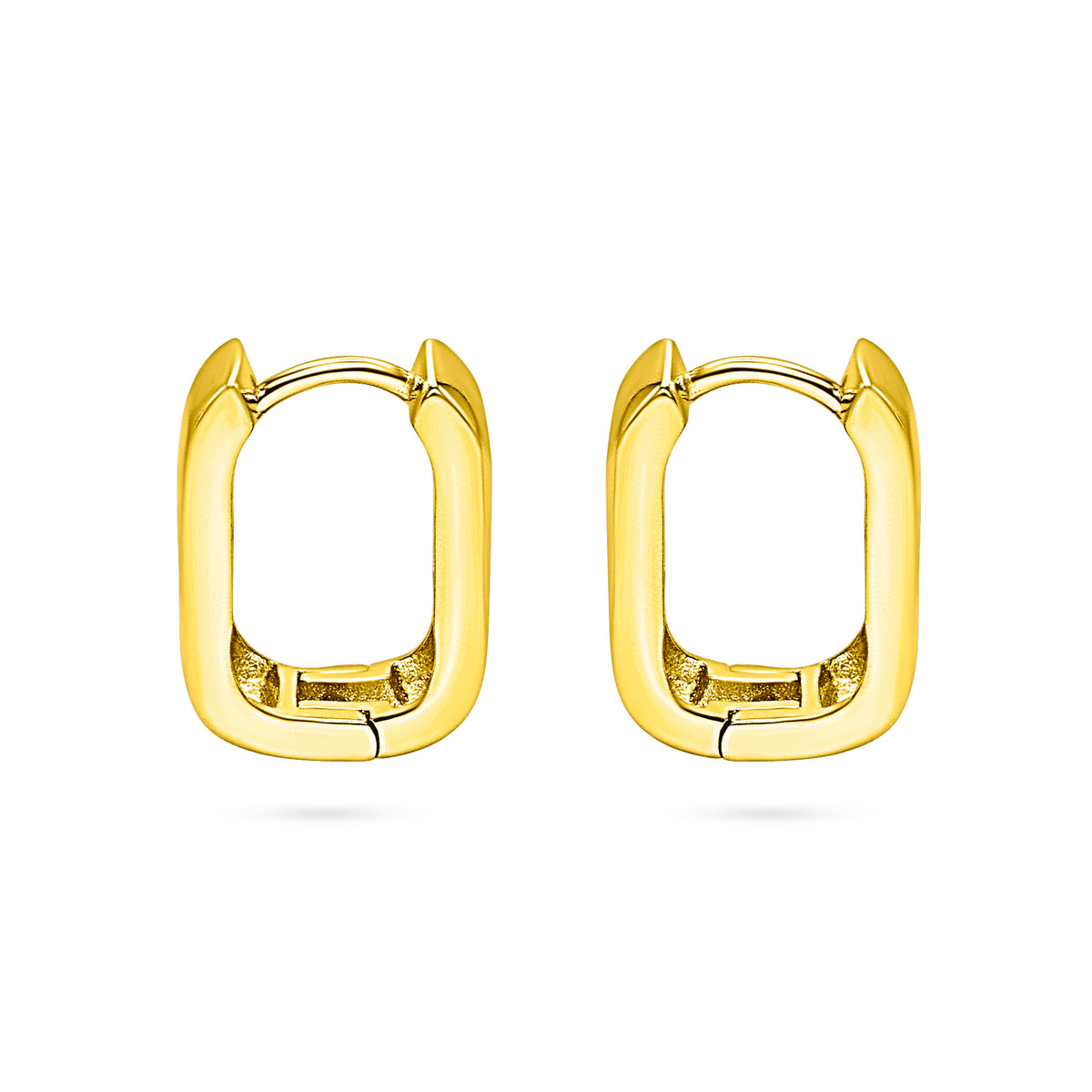 Squared Huggie Hoop Earring