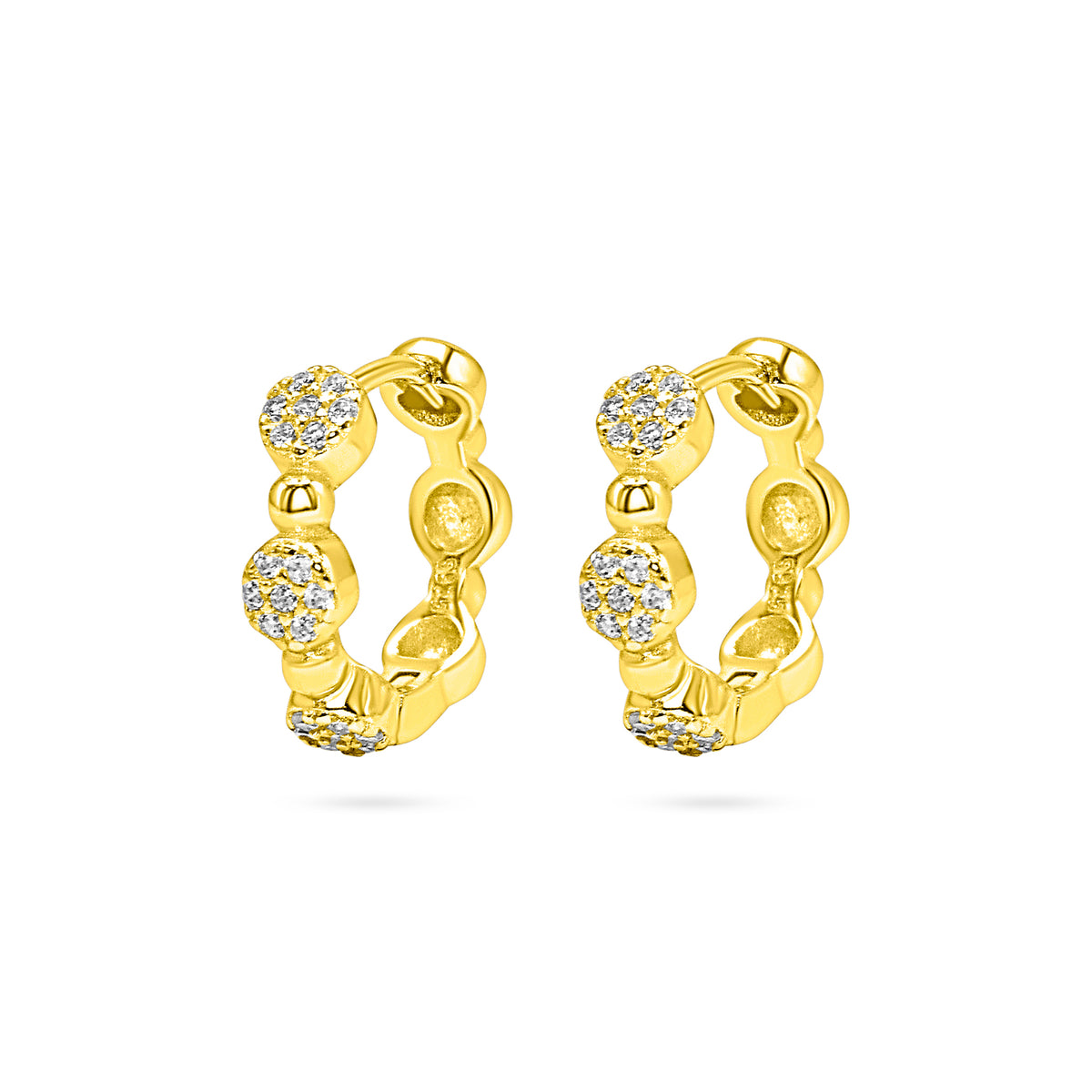 Beaded Circle Hoop Earring