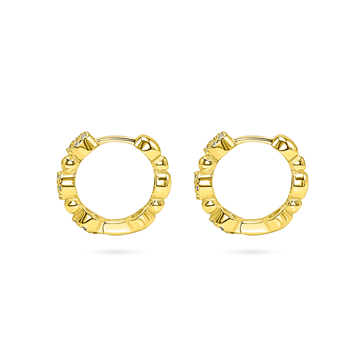 Beaded Circle Hoop Earring