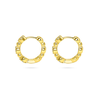 Beaded Circle Hoop Earring