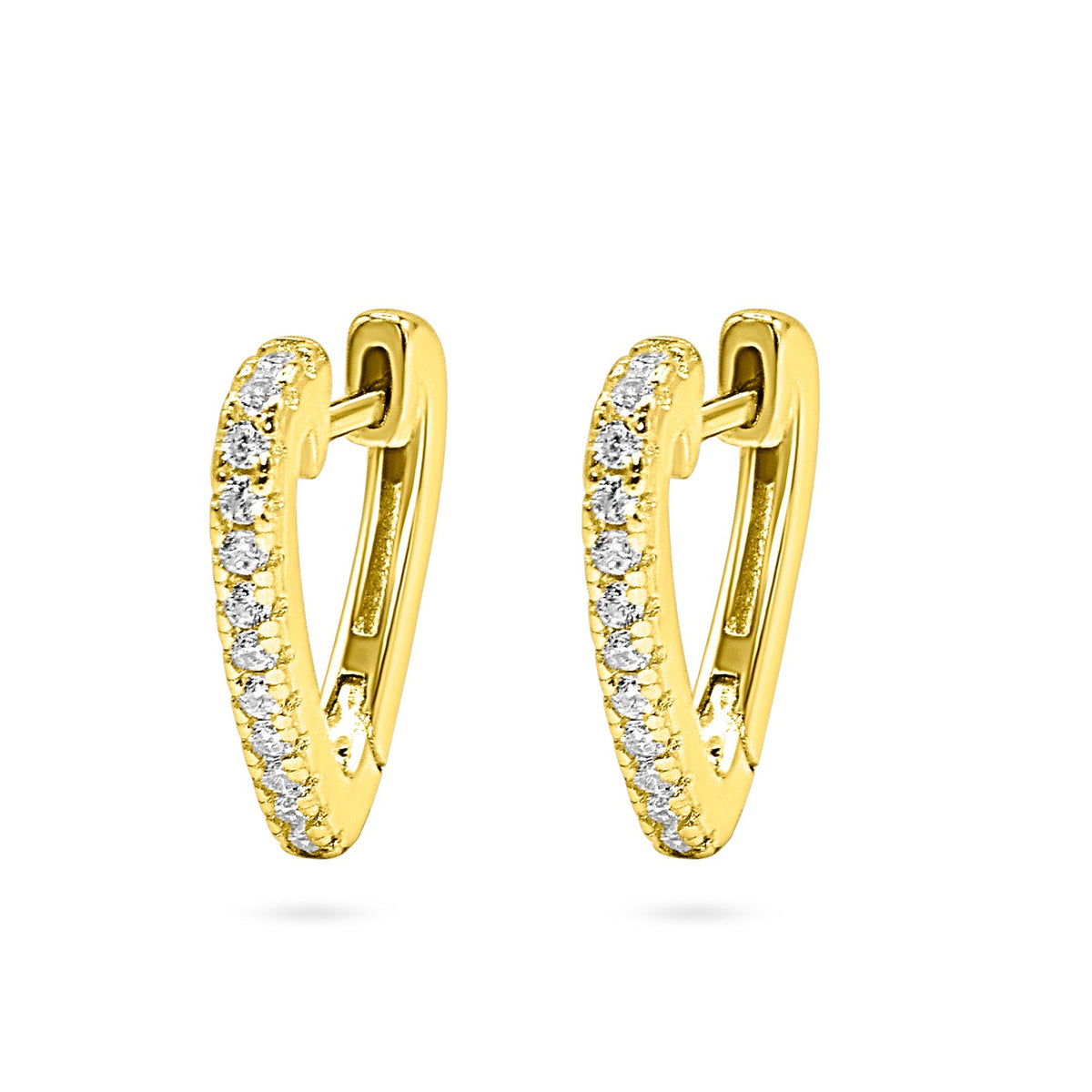 Pointed V Hoop Earring