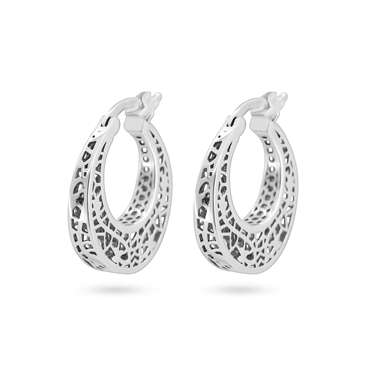 Elegant Filigree Hoop Earrings