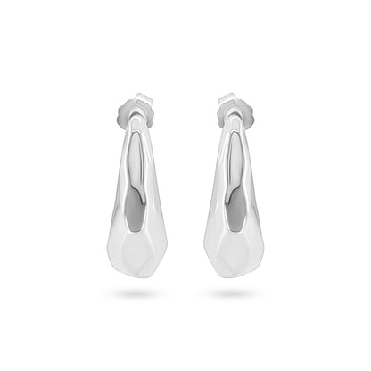 Fluid Elegance Silver Earrings