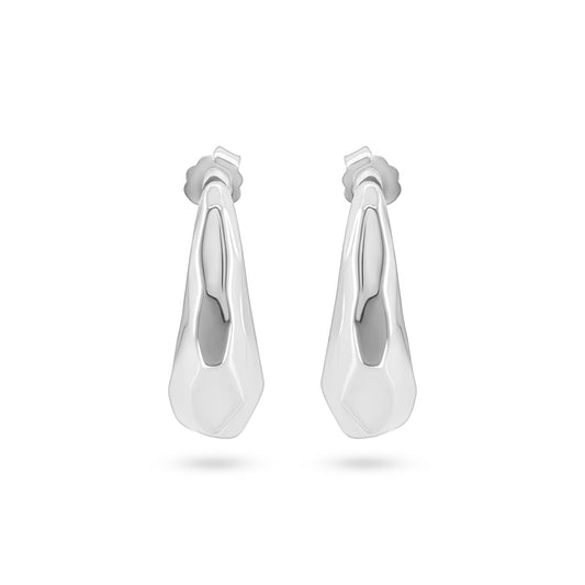 Fluid Elegance Silver Earrings