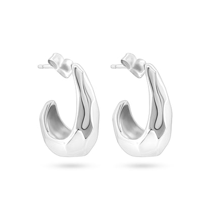 Fluid Elegance Silver Earrings