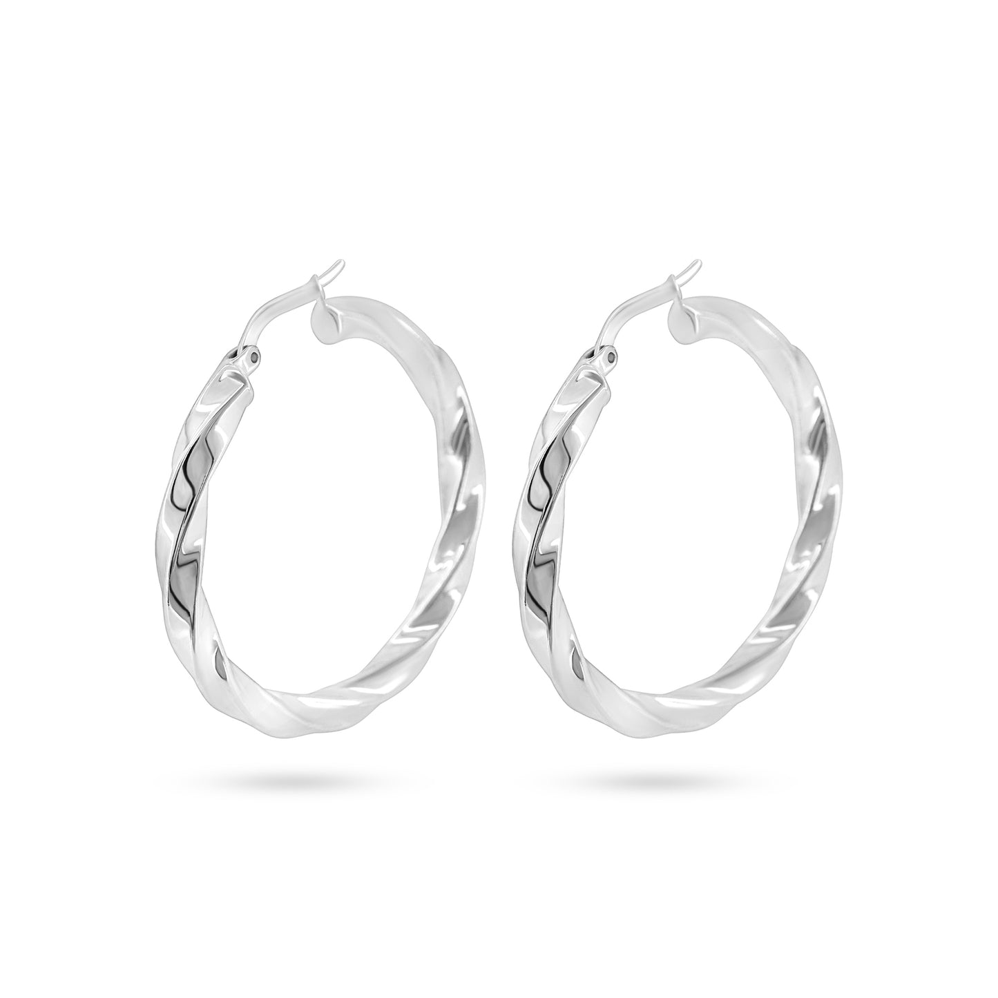 Twisted Silver Hoops