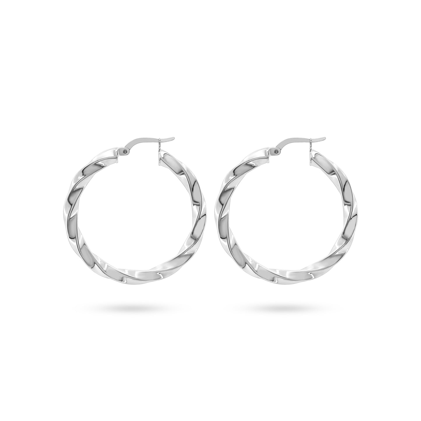 Twisted Silver Hoops