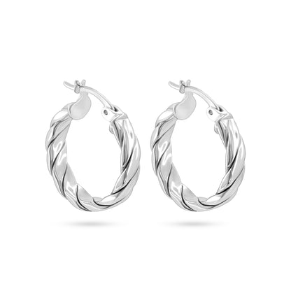 Twisted Elegance Hoop Earrings