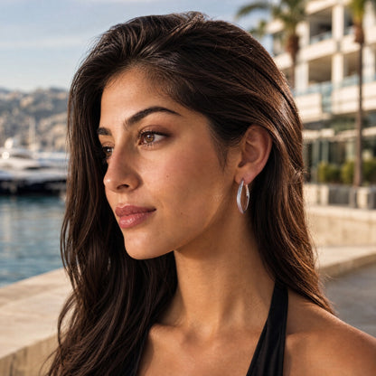 Elegant Silver Hoop Earrings