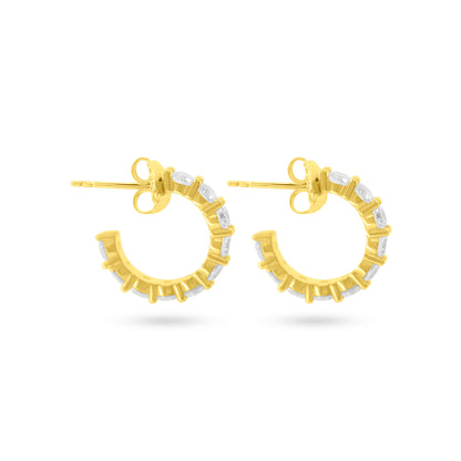 Gleaming Zircon Hoops