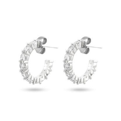 Gleaming Zircon Hoops