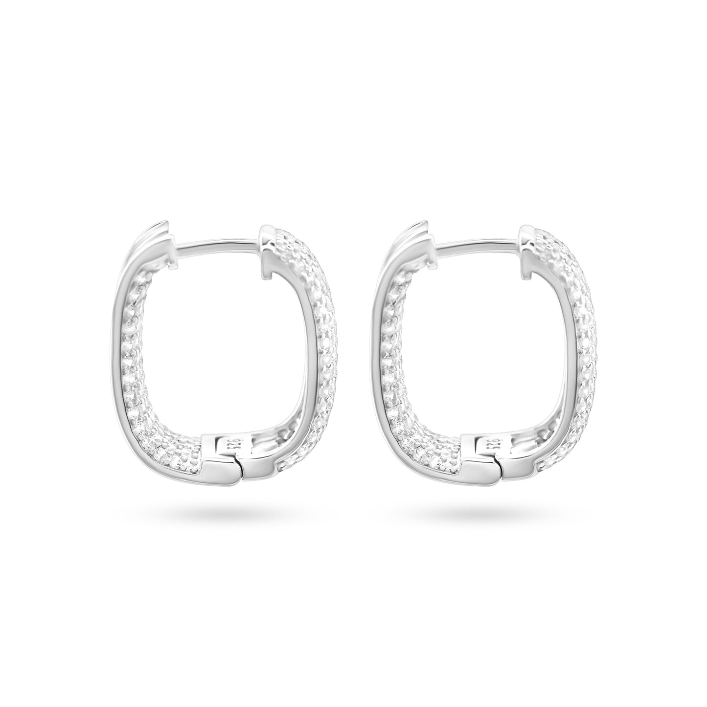 Sparkling Grooved Hoops