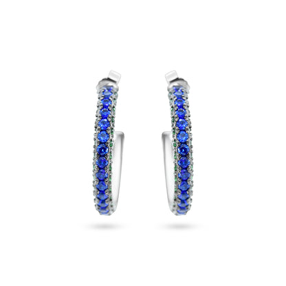 Blue Sparkle Hoops