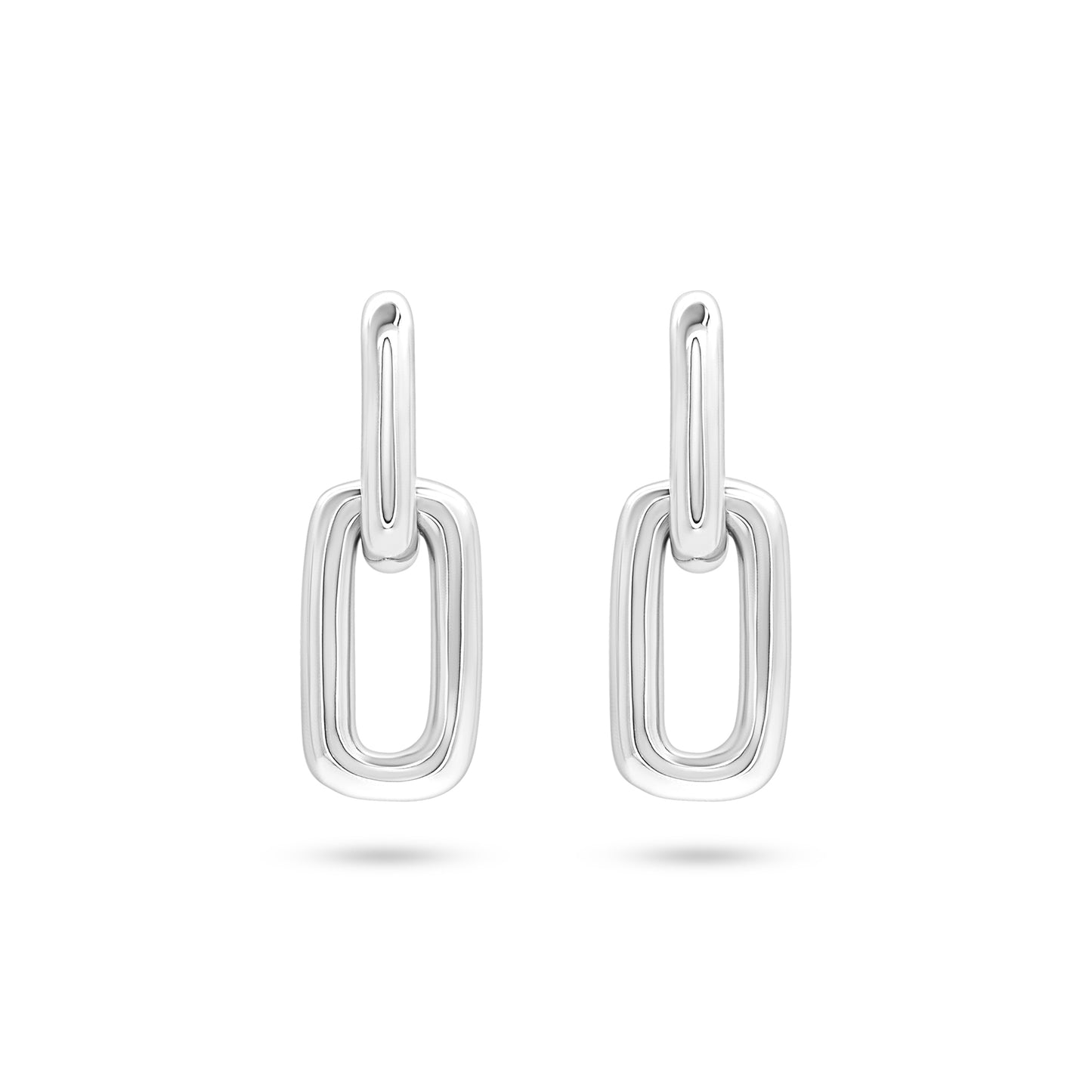 Contemporary Linked Drop Earrings