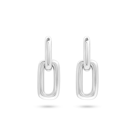 Contemporary Linked Drop Earrings