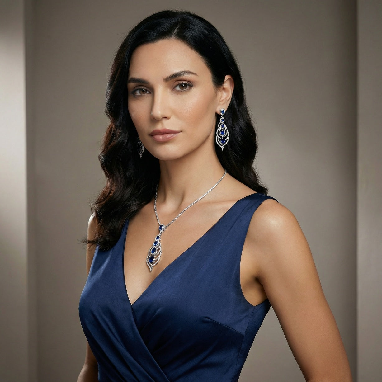 Enchanting Blue Elegance Half Set