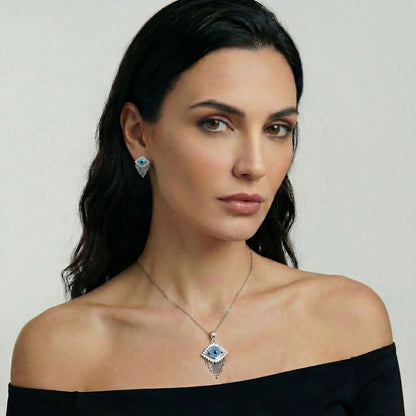 Blue Eye Charm Jewelry Set