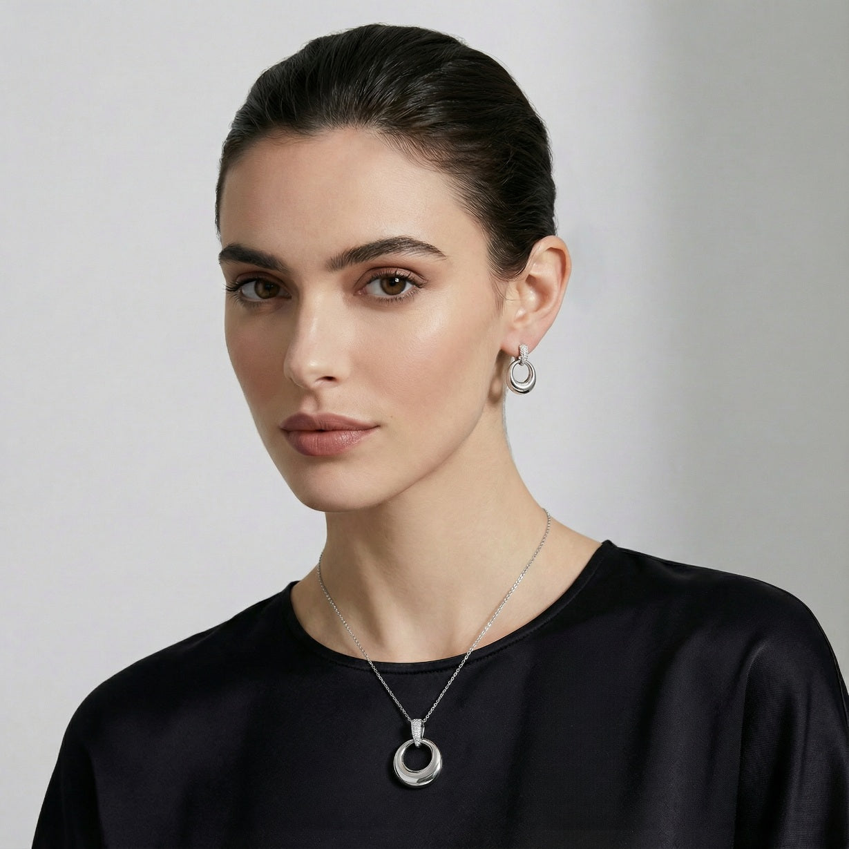 Double Hoop Half Set