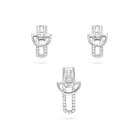 Geometric Link Zircon Half Set image