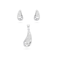 Sculpted Teardrop Zircon Half Set image