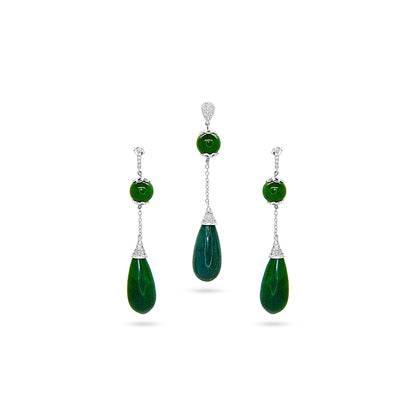 Emerald Elegance Drop Earrings