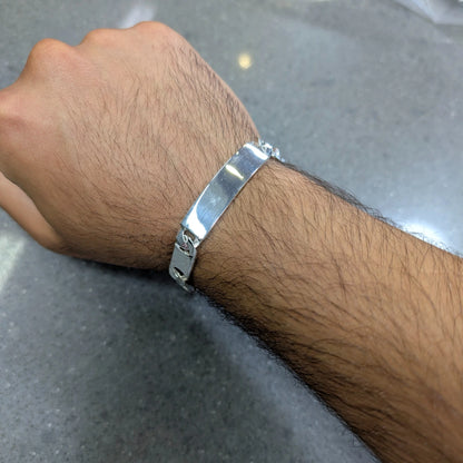 Wide Anchor Filled ID Link-Bracelet