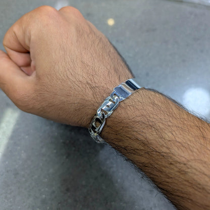 Anchor-Scroll Chain ID bracelet