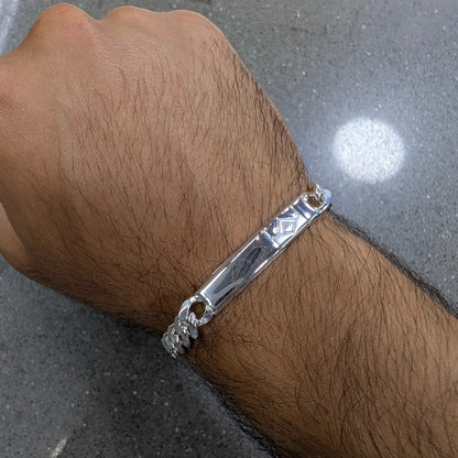 Curb Chain - Rhomb Print ID Bracelet