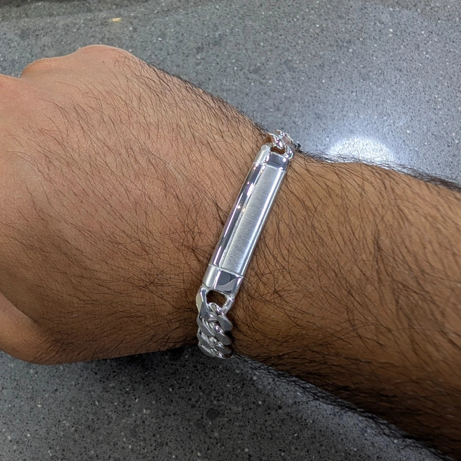 Satinato ID Bracelet Flip Rectangle