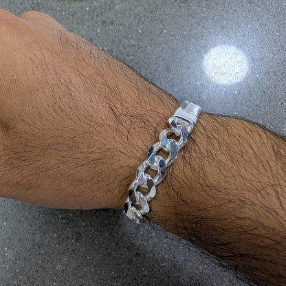 Barred Satinato ID Bracelet 8 mm