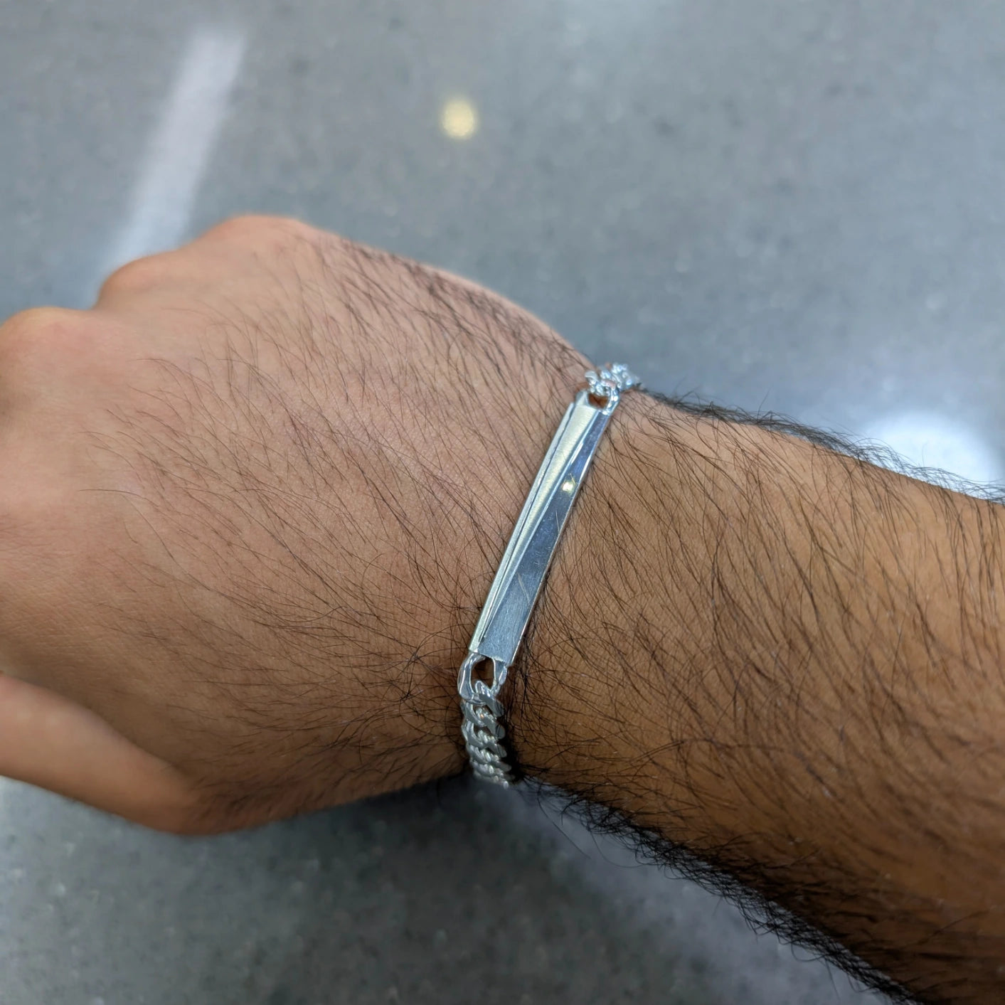 Satinato ID Bracelet 11 mm Slanted Flip