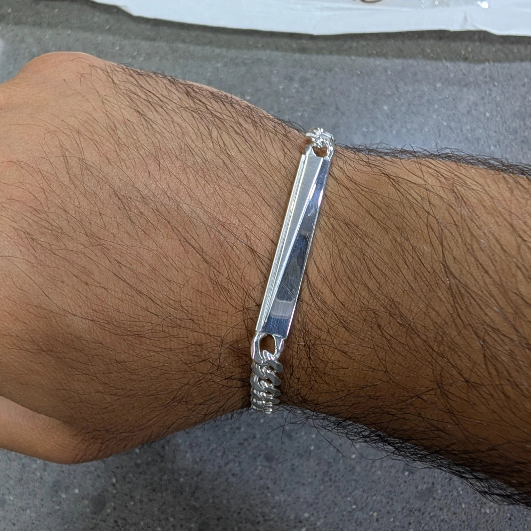 Satinato ID Bracelet 11 mm Slanted Flip