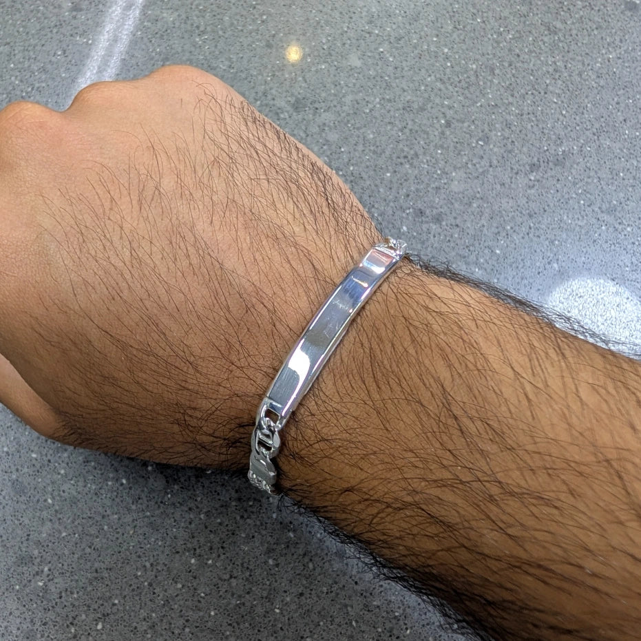 Double Chain ID Bracelet 7 mm