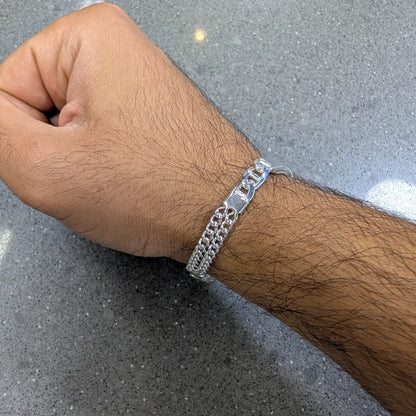 Double Chain ID Bracelet 7 mm