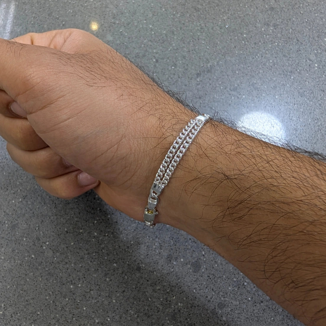 Double Chain ID Bracelet 5mm