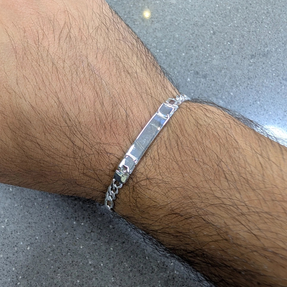 Figaro Chain with Linked ID Bracelet - 5.5 mm