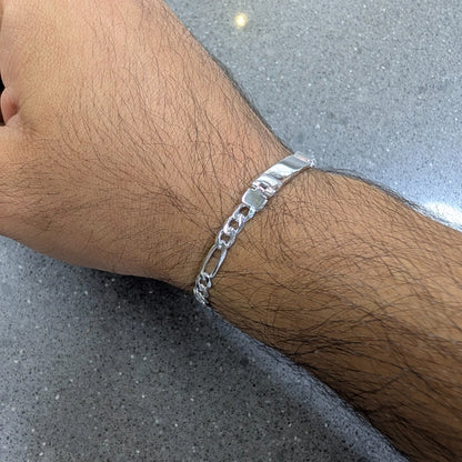 Figaro Chain with Linked ID Bracelet - 5.5 mm